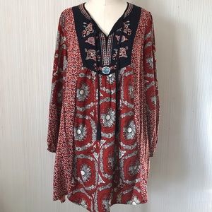 Boho Multicolor Tunic Top